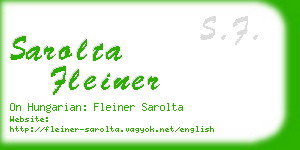 sarolta fleiner business card